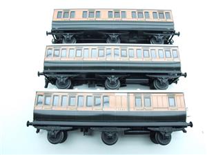 Ace Trains O Gauge C24 LSWR Six Wheeled Passenger Coaches x3 Set Boxed 2/3 Rail Set 6 image 5