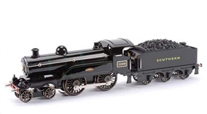 Ace Trains O Gauge E3 "SR" Southern Railway Black Lined Green 4-4-0 Loco & Tender R/N 2006 Electric 3 Rail Bxd