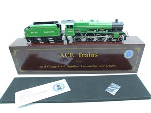Ace Trains O Gauge E18/B Jubilee Class Loco & Tender BR Gloss Lined Apple Green "Victoria" R/N 45565 Electric 2/3 Rail Bxd image 2