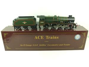 Ace Trains O Gauge E18/E1 BR Green Jubilee Class Loco & Tender "Bahamas" R/N 45596 Electric 2/3 Rail Dbl Chimney Boxed
