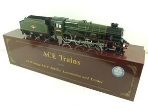 Ace Trains O Gauge E18/E1 BR Green Jubilee Class Loco & Tender "Bahamas" R/N 45596 Electric 2/3 Rail Dbl Chimney Boxed image 3