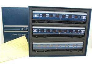 Ace Trains O Gauge C20-B LMS Blue Coronation Scot x3 Coaches 2/3 Rail Set B Bxd