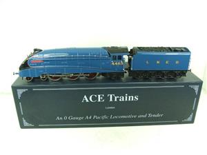 Ace Trains O Gauge A4 Pacific LNER Garter Blue "Seagull" 3 Electric RN 4902 Bxd