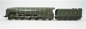 O Gauge LH Loveless & Co LNER Brass "Hush Hush" 4-6-4 Loco & Tender 10000 Elec 2 Rail Superb Bxd image 2