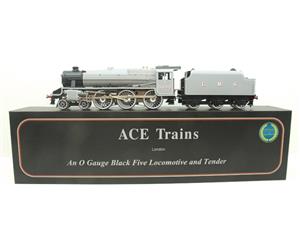 Ace Trains O Gauge E/19G LMS W/Shop Grey Black Five Loco & Tender R/N 5000 Electric 2/3 Rail Bxd