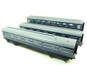 Ace Trains O Gauge C20-A LMS Blue Coronation Scot x3 Coaches, 2/3 Rail, All Metal, Set A, Bxd image 2