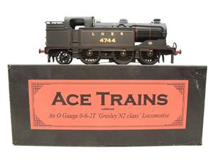 Ace Trains O Gauge E/11 LNER Lined Satin Black N2 Class 0-6-2 Tank Loco R/N 4744 Elec 2/3 Rail Bxd