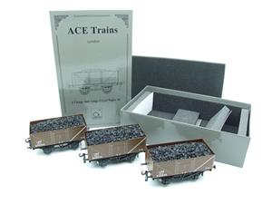 Ace Trains O Gauge G/5 WS13 "LMS Brown" 12T Open Coal Wagons x3 Set 13 Bxd image 2