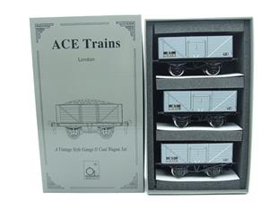 Ace Trains O Gauge G/5 WS12 "BR Grey" 12T Open Coal Wagons x3 Set 12 Bxd image 1