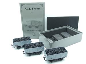 Ace Trains O Gauge G/5 WS12 "BR Grey" 12T Open Coal Wagons x3 Set 12 Bxd image 2