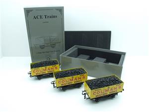 Ace Trains x3 Set O Gauge G/5 WS11 Private Owner "Colmans" Coal Wagons x3 Set 11 Bxd image 2