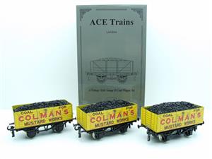 Ace Trains x3 Set O Gauge G/5 WS11 Private Owner "Colmans" Coal Wagons x3 Set 11 Bxd image 3