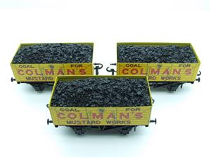 Ace Trains x3 Set O Gauge G/5 WS11 Private Owner "Colmans" Coal Wagons x3 Set 11 Bxd image 5