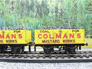 Ace Trains x3 Set O Gauge G/5 WS11 Private Owner "Colmans" Coal Wagons x3 Set 11 Bxd image 7