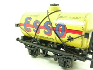Ace Trains O Gauge G1 Four Wheel Tinplate "Esso" Yellow Fuel Tanker Wagon 2/3 Rail image 6
