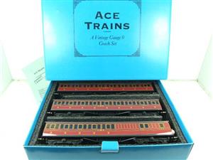 Ace Trains O Gauge C1 LMS x3 Coaches Set Clerestory Roofs Boxed image 1