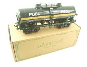Darstaed O Gauge Bogie Tanker "Pool Black" Wartime Livery 2/3 Rail Running Boxed image 4