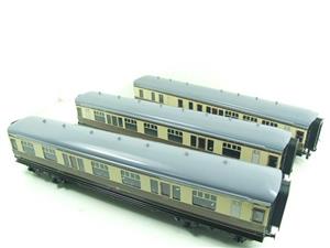 Ace Trains O Gauge C12 GWR Brown & Cream "Hawksworth" Coaches x3 Set A Boxed 2/3 Rail image 2
