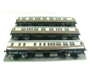 Ace Trains O Gauge C12 GWR Brown & Cream "Hawksworth" Coaches x3 Set A Boxed 2/3 Rail image 8