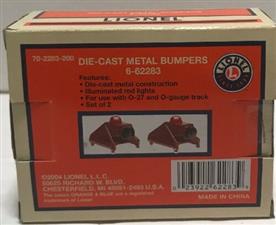 Lionel O Gauge 6-62283 Die-Cast Metal Bumpers Buffers Set of x2 Electric Lighted Boxed NEW image 7