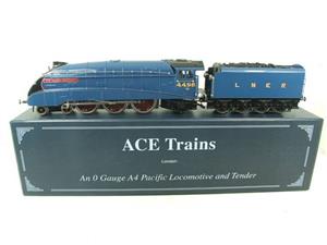 Ace Trains O Gauge E4, A4 Pacific Pre-War LNER Blue "Sir Nigel Gresley" R/N 4498 Electric Boxed image 1
