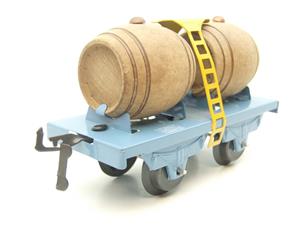 Hornby Hachette Series French O Gauge Blue "Wine" Beer Double Barrel Wagon NEW Boxed image 2