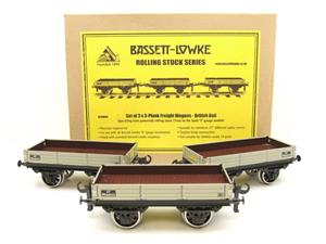 Bassett Lowke O Gauge BL99034 BR 3 Plank Coal Wagons x3 Set Boxed image 1
