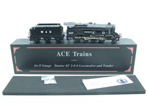 Ace Trains O Gauge E38J, WD Un-Lined Satin Black Class 8F, 2-8-0 Locomotive and Tender R/N 307 image 1
