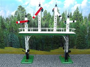 Ace Trains O Gauge ACS/1 Signal Gantry "All Home" Red Fish Tail Signal Arms Edition Electric image 2
