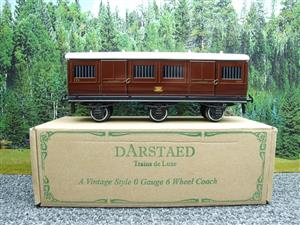 Darstaed O Gauge "GWR" Six Wheel Luggage Van R/N 723 Boxed 2/3 Rail Running image 1