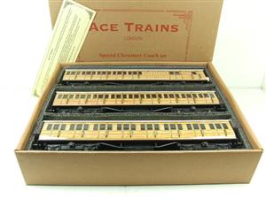 Ace O Gauge C1 LNER Teak Suburban x3 Coaches Set Clerestory Roofs Boxed image 1