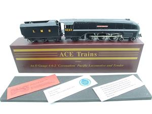 Ace Trains O Gauge E12C2 Coronation Pacific LMS Wartime Satin Black "City of Lancaster" R/N 6243 Bxd image 1
