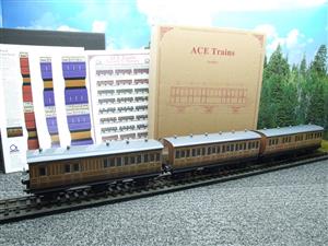 Ace Trains O Gauge C24 LNER Six Wheel Grey Roof Clemenson x3 Coaches Set 2 Bxd image 3