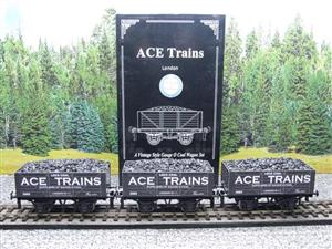 Ace Trains O Gauge G5 Private Owner Loco Coal Wagon x3 Set R/N 2985 2/3 Rail Boxed image 1