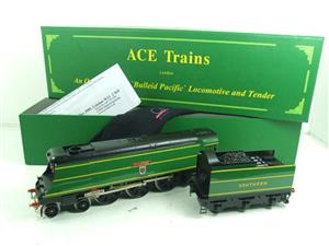 Ace Trains O Gauge E9 SR Malachite Green Bulleid Pacific 4-6-2 Loco & Tender "Padstow" R/N 21C108 Electric 2/3 Rail Bxd image 2