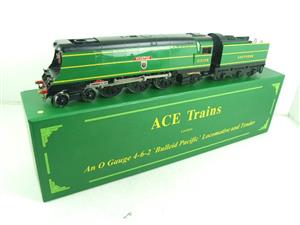 Ace Trains O Gauge E9 SR Malachite Green Bulleid Pacific 4-6-2 Loco & Tender "Padstow" R/N 21C108 Electric 2/3 Rail Bxd image 4