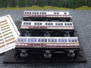 Ace Trains O Gauge C24 CR Caledonian Railway Six Wheel Clemenson Coaches x3 Set 7 Boxed image 5