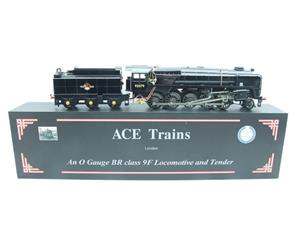 Ace Trains O Gauge E28/D2 BR 9F Loco & Tender "Unlined Gloss & Satin Black" Post 56 R/N 92079 Electric 2/3 Rail NEW Bxd image 2