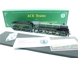 ACE Trains, O Gauge, E/34-B3, SR Gloss Lined Olive Green "Sir Lamorak" R/N 451 Brand New Boxed image 3