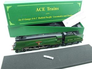 Ace Trains O Gauge E9 BR Lined Apple Green West Country Class Bulleid Pacific British Railways 4-6-2 Loco & Tender Named "Tavistock" R/N 34011 Electric 2/3 Rail Boxed image 1