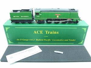 Ace Trains O Gauge E9 BR Lined Apple Green West Country Class Bulleid Pacific British Railways 4-6-2 Loco & Tender Named "Tavistock" R/N 34011 Electric 2/3 Rail Boxed image 2