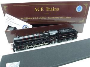 Ace Trains O Gauge E18/GFT BR "British Railways" Gloss Black Jubilee Class Loco & FOWLER Tender "United Provinces" R/N 45578 Electric 2/3 Rail Boxed image 1