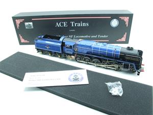 Ace Trains O Gauge E28L Class 9F BR Gloss Blue Loco & Tender "Leicester City FC" R/N 92214 Electric 2/3 Rail Boxed image 1