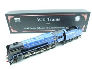 Ace Trains O Gauge E28L Class 9F BR Gloss Blue Loco & Tender "Leicester City FC" R/N 92214 Electric 2/3 Rail Boxed image 2
