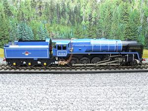 Ace Trains O Gauge E28L Class 9F BR Gloss Blue Loco & Tender "Leicester City FC" R/N 92214 Electric 2/3 Rail Boxed image 3
