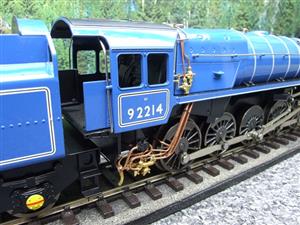 Ace Trains O Gauge E28L Class 9F BR Gloss Blue Loco & Tender "Leicester City FC" R/N 92214 Electric 2/3 Rail Boxed image 6