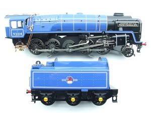 Ace Trains O Gauge E28L Class 9F BR Gloss Blue Loco & Tender "Leicester City FC" R/N 92214 Electric 2/3 Rail Boxed image 7