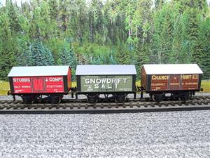 Ace Trains O Gauge G6 SV1 Private Owner Salt Wagons x3 Set 1 Bxd image 4