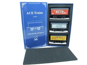 Ace Trains O Gauge G6 SV2 Private Owner Salt Wagons x3 Set 2 Bxd image 1