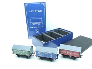 Ace Trains O Gauge G6 SV3 Private Owner Salt Wagons x3 Set 3 Bxd image 2